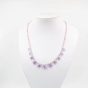 Amethyst Swarovski Drops Necklace