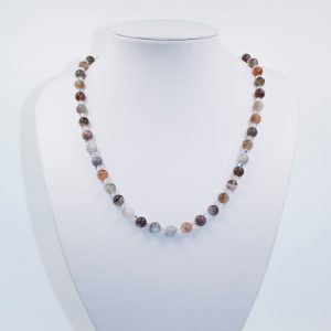 Botswana Agate and Swarovski Necklace 60