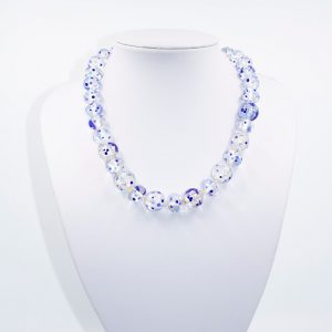 Handmade Polka Dot Glass Bead Necklace