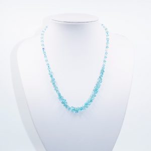 Sky Blue Apatite Teardrops and Swarovski Necklace