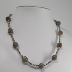 Labradorite and Crystal Necklace