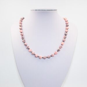 Baby Pink Howlite and Crystal Necklace