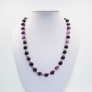 Purple Banded Agate Necklace