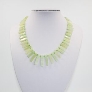 Green Jade and Crystal Necklace