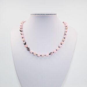 Cherry Blossom Jasper and Crystal Necklace