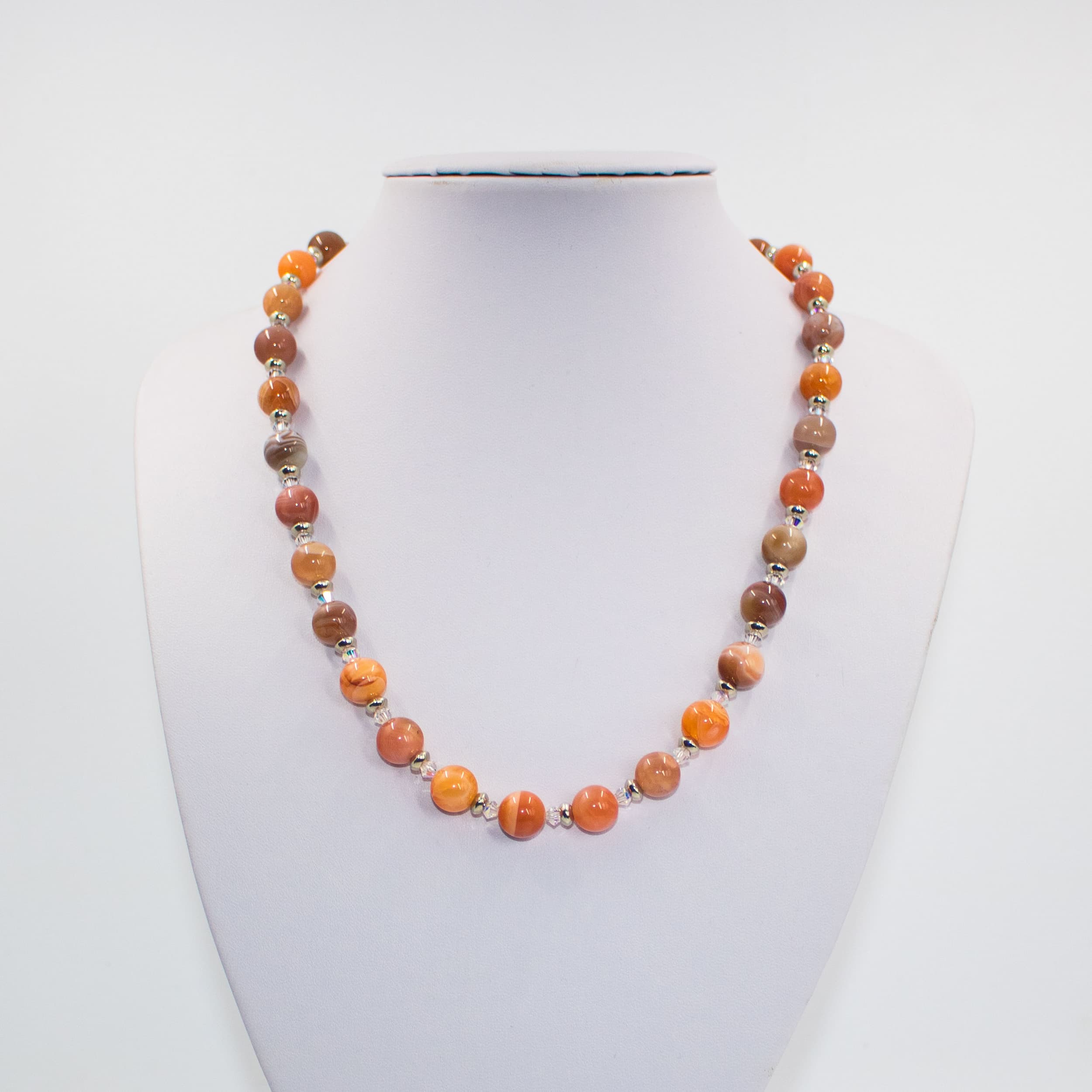 1030 10mm Botswana Agate nad Preciosa Crystal 1030 10mm Botswana Agate nad Preciosa Crystal