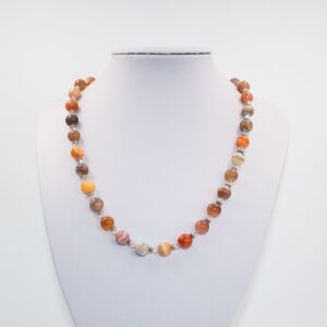 Classic Botswana Agate and Crystal Necklace