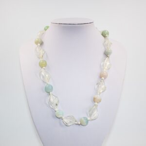 Green Agate and Magnesite Necklace