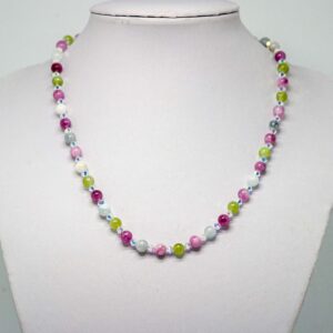 Multi-coloured Agate and Crystal Necklace