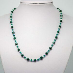 Malachite and Crystal Necklace