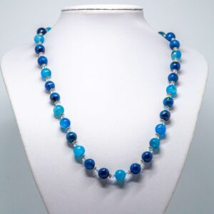 Faceted Agate and Crystal Necklace