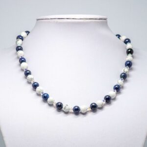 Lapiz Lazuli, Howlite and Crystal Necklace