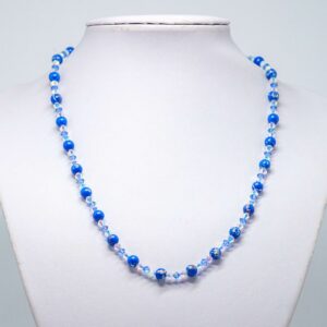 Lapiz Lazuli and Crystal Necklace