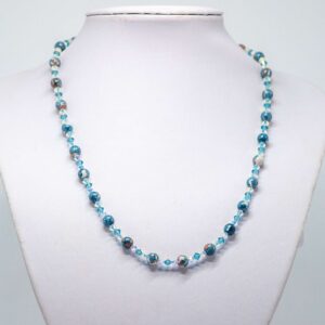 Irish Blue Rainflower Stone with Crystal