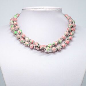 Light Pink Rainflower Stone Necklace