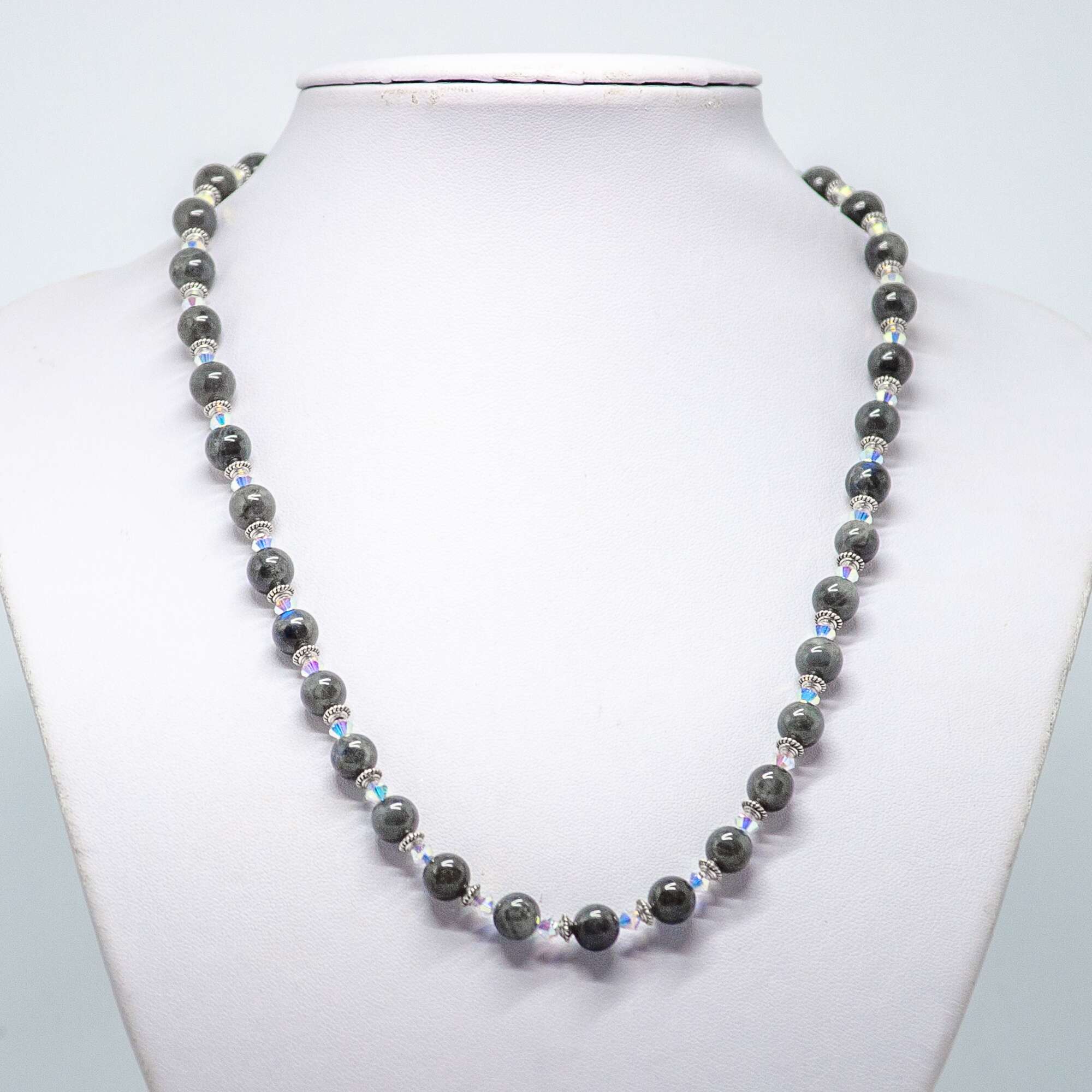 Labradorite and Crystal Necklace | Becky's Beads Labradorite and Crystal Necklace