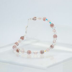 Rhodochrosite and Crystal Bracelet